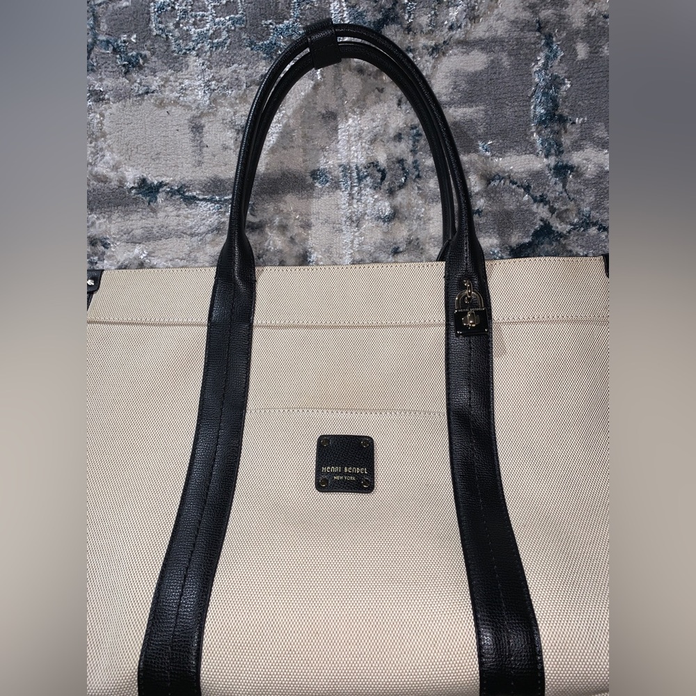 Brand New Henri Bendel Canvas/Leather Tote (NWOT) - Picture 2 of 12